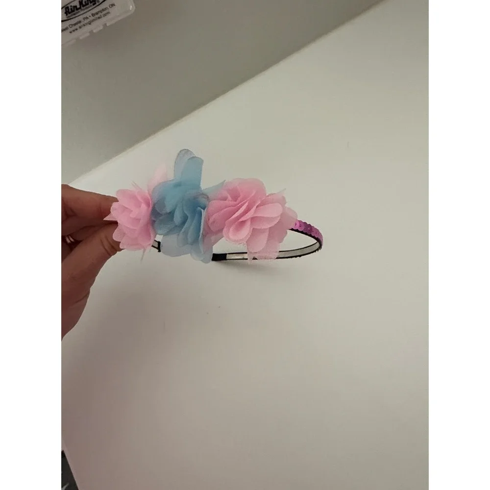 Layla's Dance Ballet Bouquet Sky Blue Floral‎ Tutu Costume XSC with Headband
